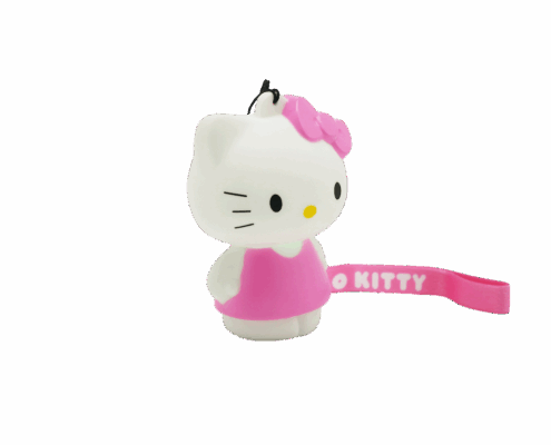 811168 HELLO KITTY PINK LIGHT-UP SIDE SD Figurine lumineuse Hello Kitty Robe rose avec dragonne 7