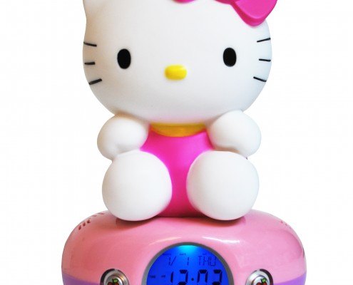horloge veilleuse Hello Kitty-new Veilleuse avec horloge numérique Hello Kitty Pink Dress 6