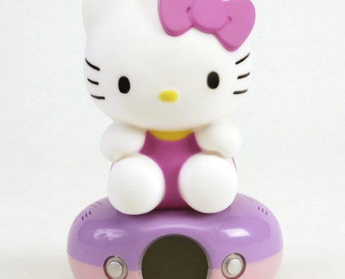 Night Light Digital Alarm Clock HELLO KITTY PINK DRESS 16