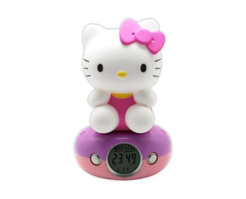 Night Light Digital Alarm Clock HELLO KITTY PINK DRESS 4