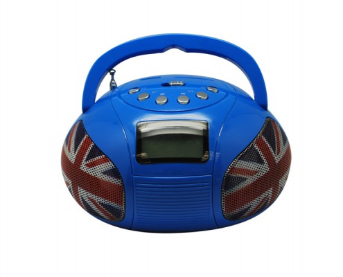 Mini Boombox Speaker Blue UK 1