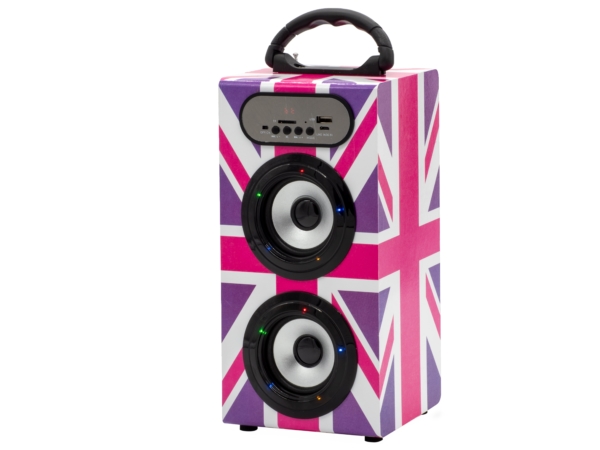 Teknofun Wireless Speaker 11in UK Girly left