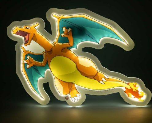 CHARIZARD WALL LAMP on - Low Res POKÉMON DRACOFEU style NÉON 5