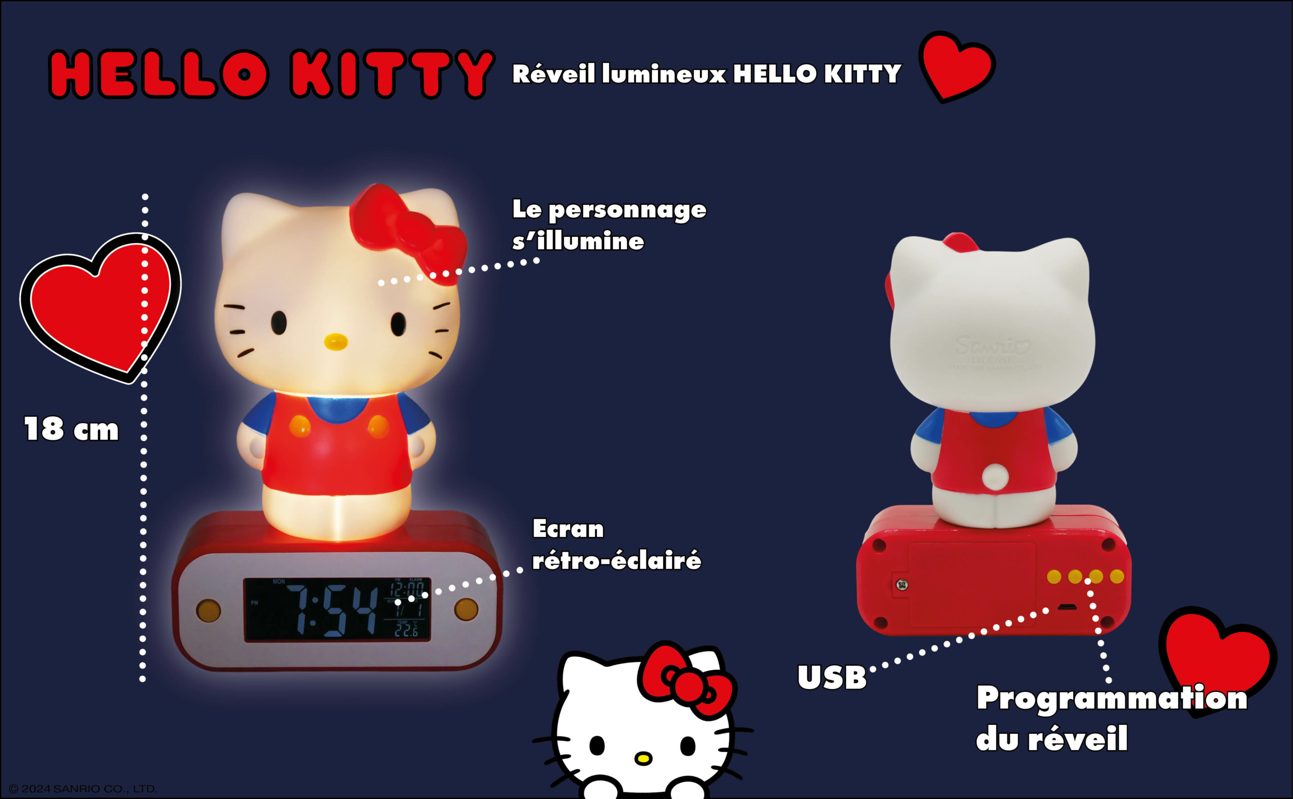 HELLO KITTY – RÉVEIL LUMINEUX NUMÉRIQUE 15