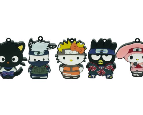 HELLO KITTY NARUTO KEYCHAIN 6cm 1