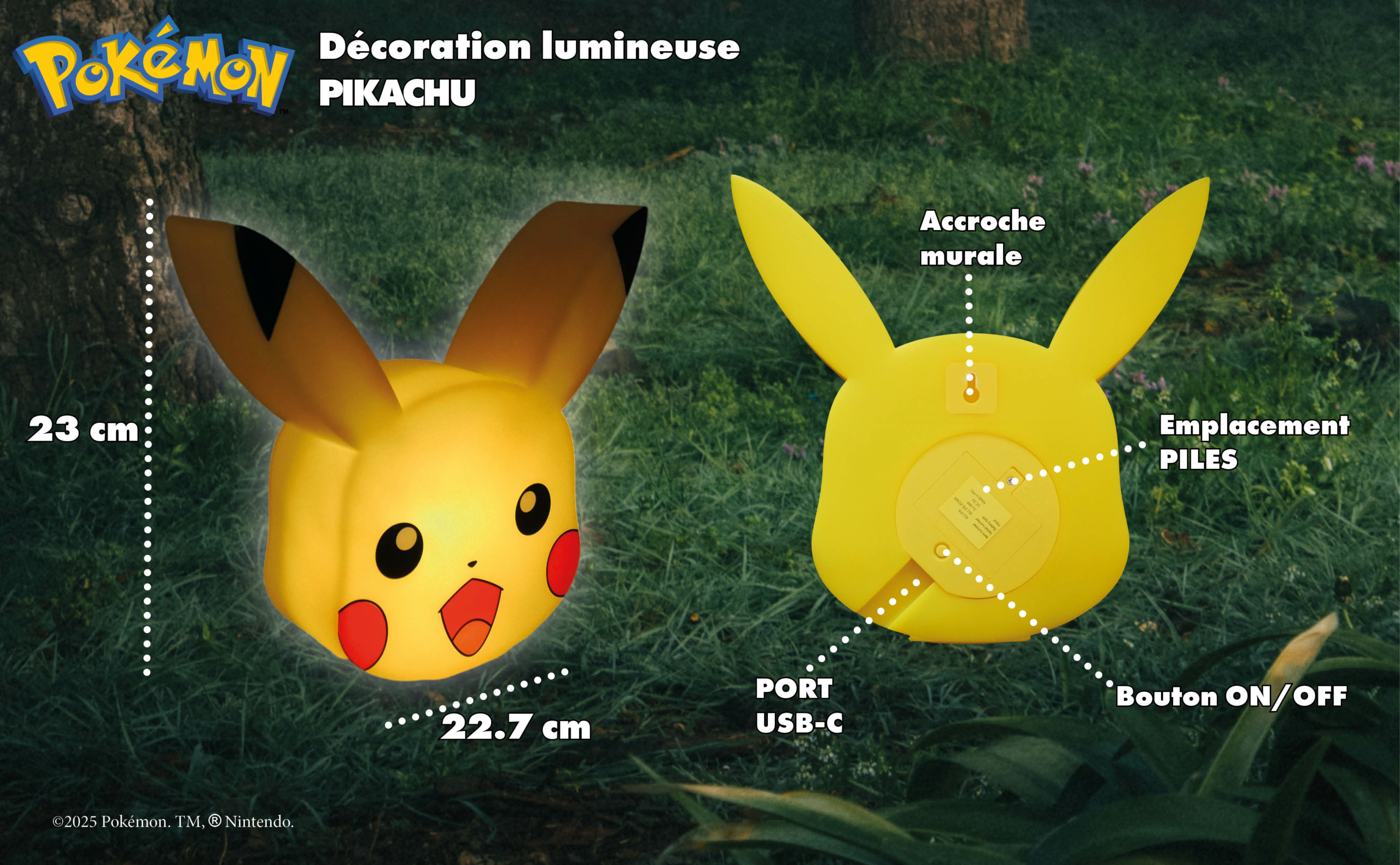Décoration lumineuse Pokémon PIKACHU 98